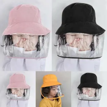 

Free shipping Kid Anti Spitting Protective Hat Face Shield Fisherman Hat Anti Splash Safety