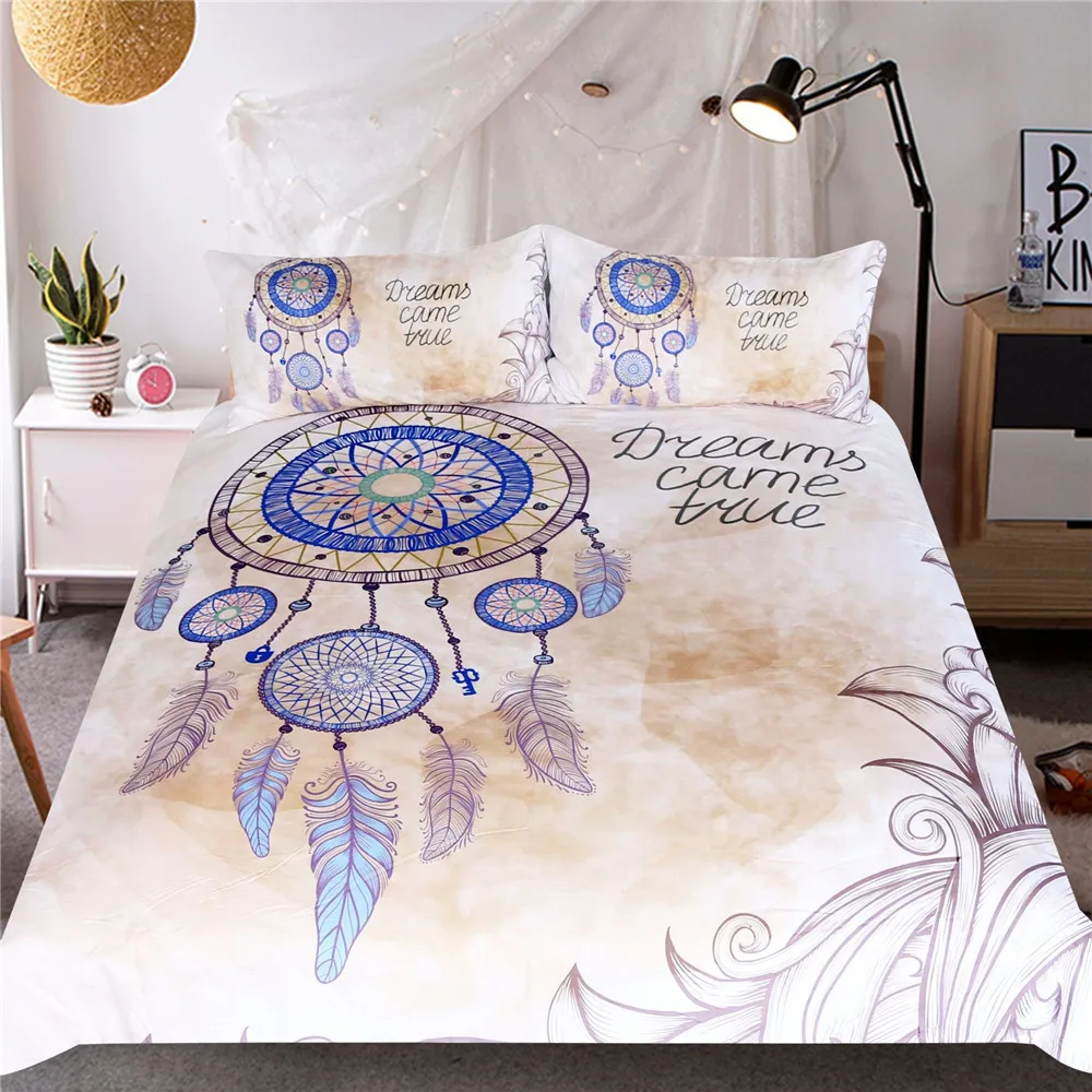 

Duvet Cover Set Sun Pattern with Ombre Effect Mandala Culture Print Decorative 3 Piece Bedding Set with 2 Pillow Shams