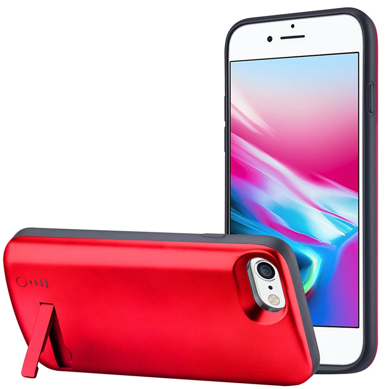 Чехол для мобильного зарядного устройства для iPhone 6, 6s, 7, 8, 5500 мА/ч, внешний аккумулятор, чехол для телефона с подставкой, портативное зарядное устройство