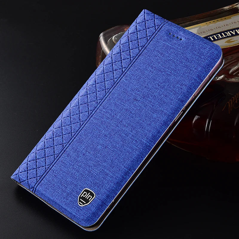

Case for Umi UMIDIGI Z2 Pro Plaid style Canvas pattern Leather Flip Cover for UMIDIGI z2 cases Coque