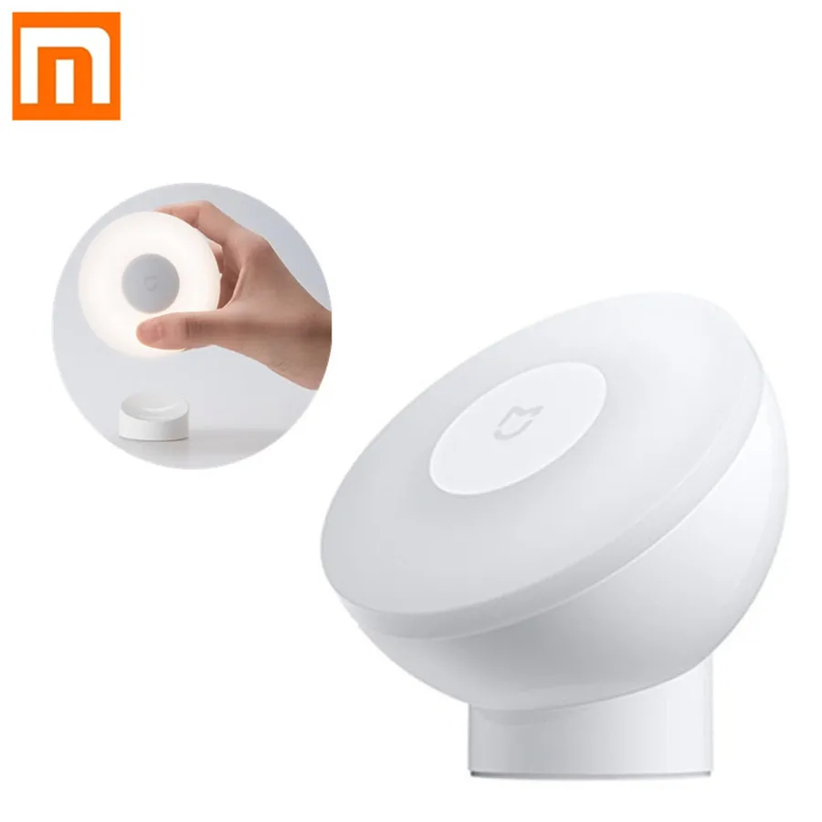 Новейший Xiaomi Mijia Ночной светильник 2 поколения Магнитная притяжение ночной Светильник 360 Вращающийся Регулируемый инфракрасный датчик тела