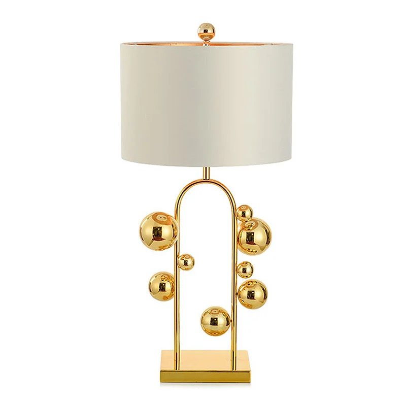 

Modern Tiffany-Style Table Lamp Bedroom Bedside Copper Table Lamps Home Deco Fabric Desk Lamp Cover Living Room Hotel Desk Light