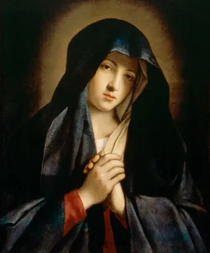 The Perfect Искусство ручной росписи of the Old Painter: Madonna in печаль религиозная ручная