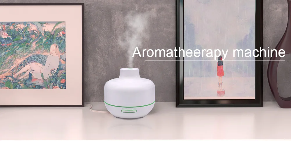 Cross Border Electricity Supplier Amazon New Products Creative Household Mini Wood Grain 400 Ml Aromatherapy Humidifier Col