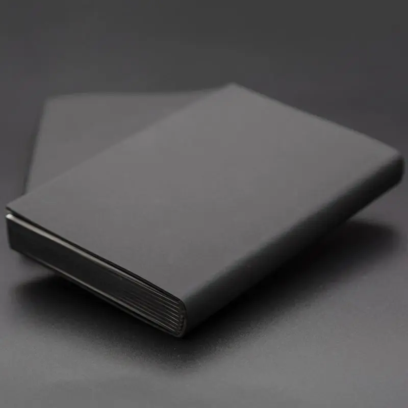 

Creative Black Notebook Faux Leather Cover Notepad Business Style Diary Planner Blank/Line Pages School Office Supplies C26