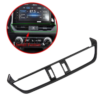 

Fit For Toyota RAV4 2019 2020 Carbon Fiber Center Control Dashboard Panel AC Air Conditioning Vent Outlet Cover Trim Accessories