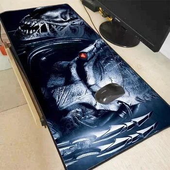 

XGZ Large Size Predator Warrior Movie Mouse Pad Office Computer Gaming Mousepad Rubber Locking Edge Keyboards Desk Mat for CSGO