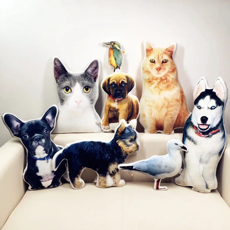 DIY собака подушка фото на заказ креативная подушка 3D на заказ Милая Лежанка для котиков Рождественский подарок на день рождения подушка для домашних животных индивидуальные сувениры