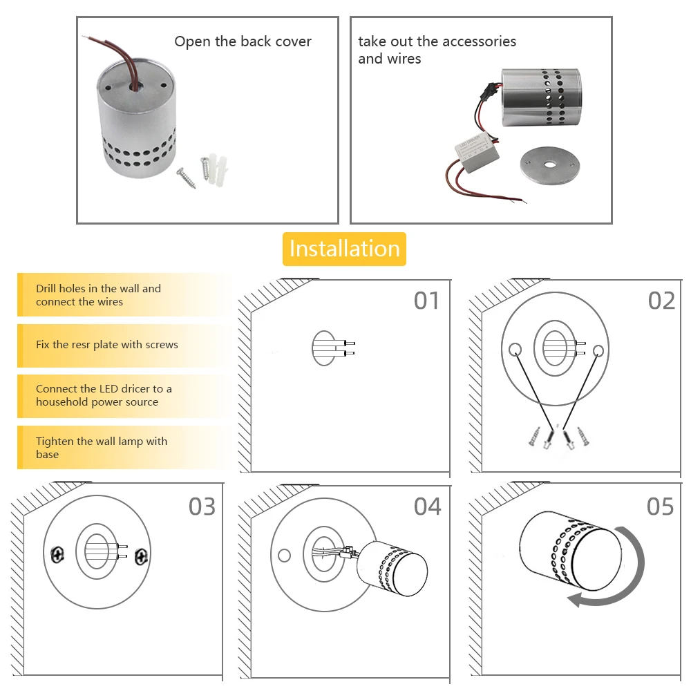 Creative Led Wall Lamp Colorful Lighting Spiral Effect Light Spiral Hole Led Modern Wall Lights For Indoor Bar KTV Decoration