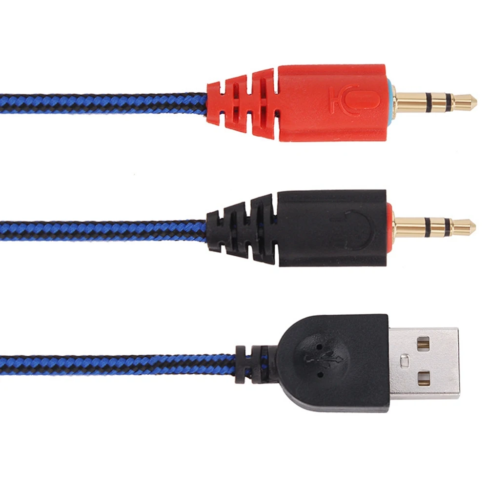 Gaming Headphones for Computer PC Games Wired Earphone Led HD Bass USB Gaming Headset for PS4 Computer with microphone