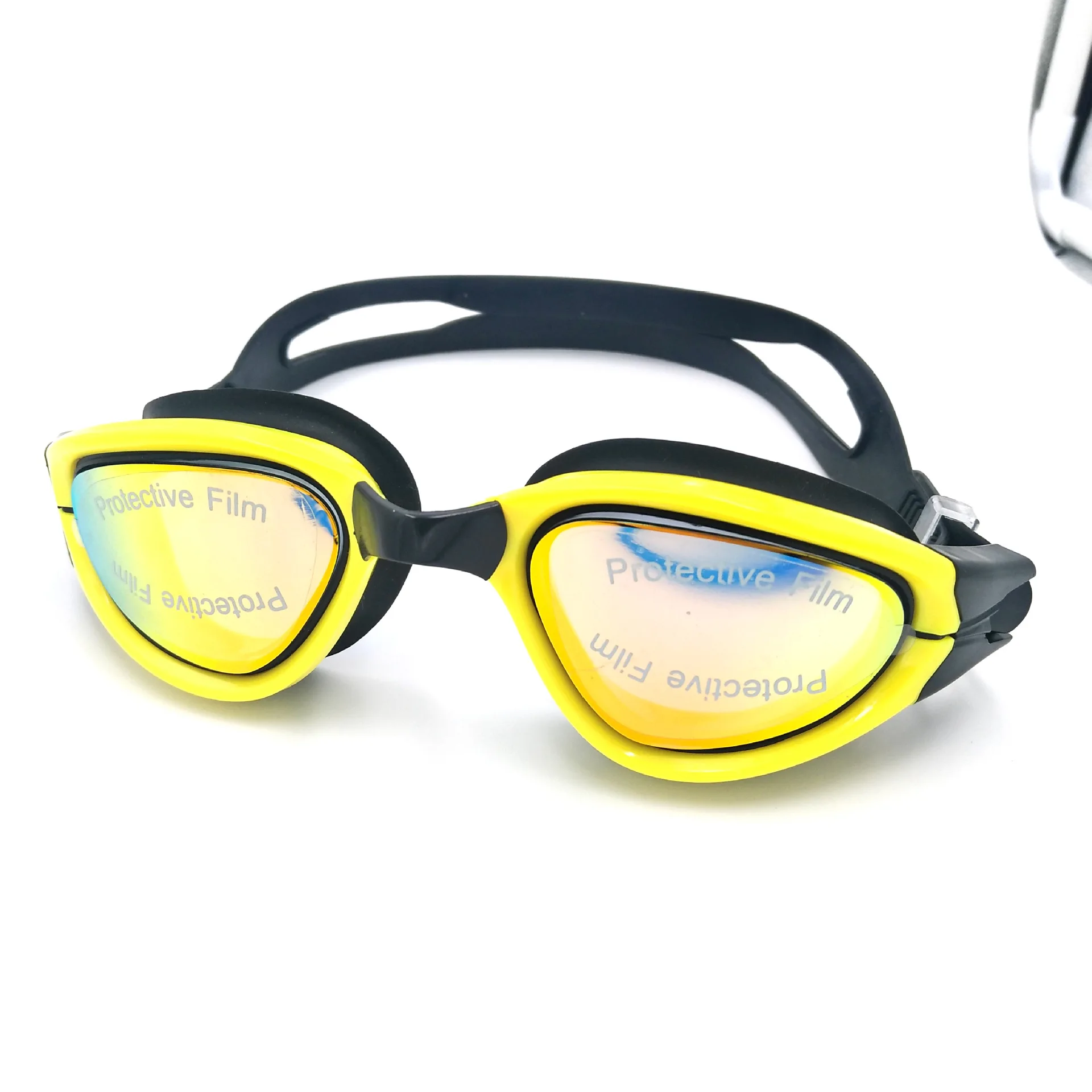 Гальванические очки высокой четкости, водонепроницаемые очки для плавания, очки для взрослых с большой оправой, очки для плавания с большой коробкой, очки для плавания с гальваническим покрытием