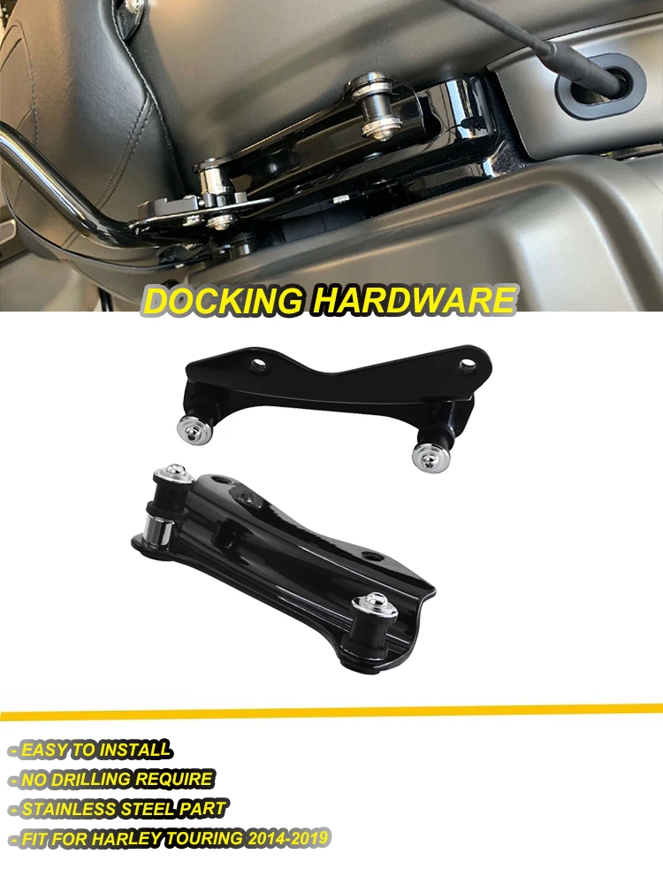 Черный 4 точки док аппаратные средства комплект для Harley Touring