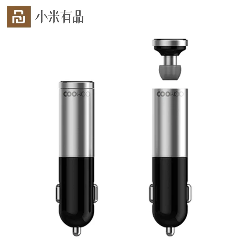 New Youpin CooWoo Bluetooth Handfree Free Earphone Headset Car Drive and Car Charger 2 In 1 Best Innovation Earphone