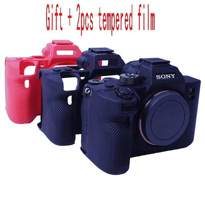 Мягкий силиконовый резиновый чехол для камеры SONY A7RIII A7III A7 Mark 3 A7M3 A7RM3 A7R3 подарок + 2