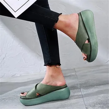 

summer sandals for women 2020 new high heel wedge heel striptease shoes slip on ladies platform sandals стрипы sandalias mujer 3