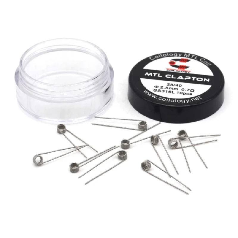 Coilology MTL Clapton катушка 316SSL 28/40GA 0.7ohm готовые катушки для rda атомайзер rta бак Тепловая