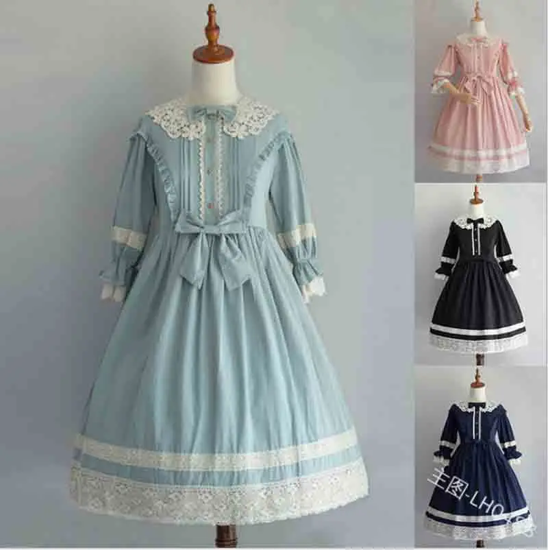 

Large Size 4XL Gothic Lolita Dress Victorian Medieval Lace Black Pink Blue Dress Girls Halloween Costume For Women Plus Size 5XL