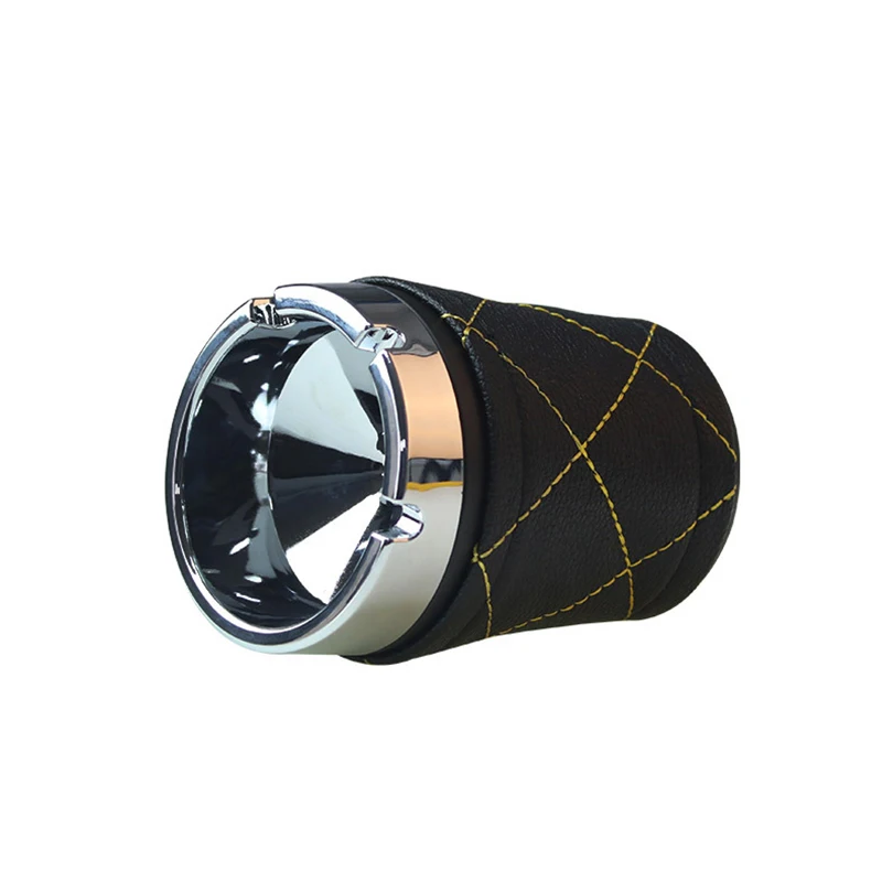 YOLU Car Ashtray Cigarette Smoke Holder Portable Storage Black Trash Bin Dust Garbage for Car Interior Accessories Auto Ashtray