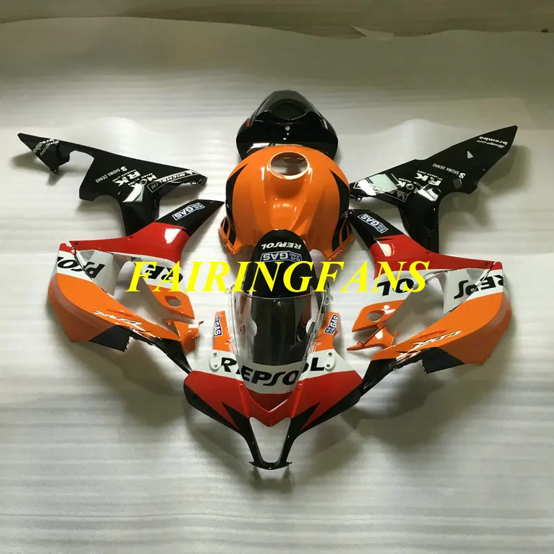 Инжекторный комплект для HONDA CBR600RR F5 07 08 CBR 600 RR CBR 600 RR CBR 600 2007 2008 красные, оранжевые обтекатели комплект+ подарки HJ44