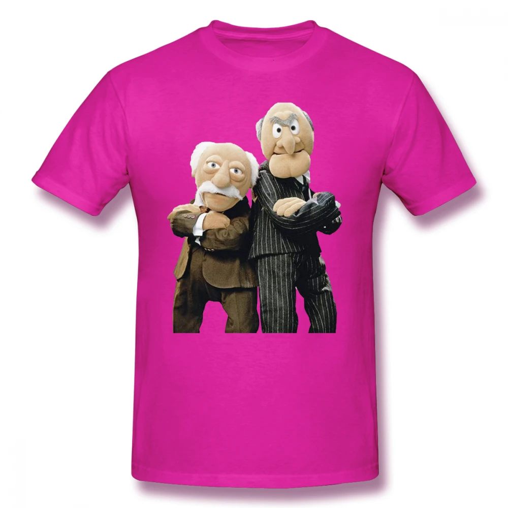 One yona Muppets футболка Statler And Waldorf модная футболка с коротким рукавом мужская футболка с принтом хлопок плюс размер футболка - Цвет: Rose Red