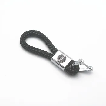 

Car Styling 3D Metal+Leather Emblem Car Key Ring Keychain Key Holder For Nissan Qashqai X J10 J11 Trail Tiida Juke