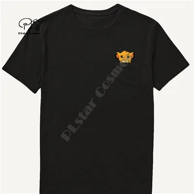 Мужская футболка, новая модная брендовая Футболка с принтом «Лев Король», мужские футболки в стиле хип-хоп, Забавные футболки в стиле Харадзюку-2 - Цвет: Бежевый
