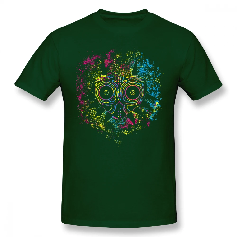 DarkGreen Футболка one yona Majoras Mask, футболка Majoras Mask, Пляжная футболка с коротким рукавом, Мужская футболка из 100 хлопка с принтом, 6xl - Цвет: DarkGreen