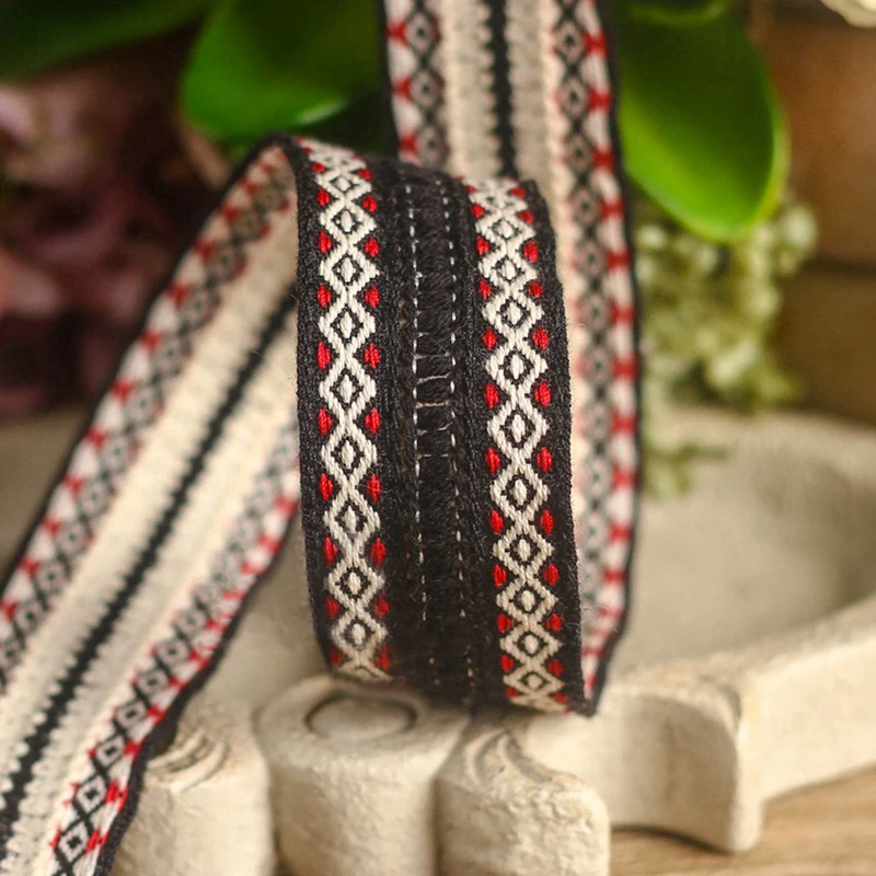 Folk-Jacquard Jump Point Stripe Ribbon for Hair Accessories 5yards/lot 30mm/50mm