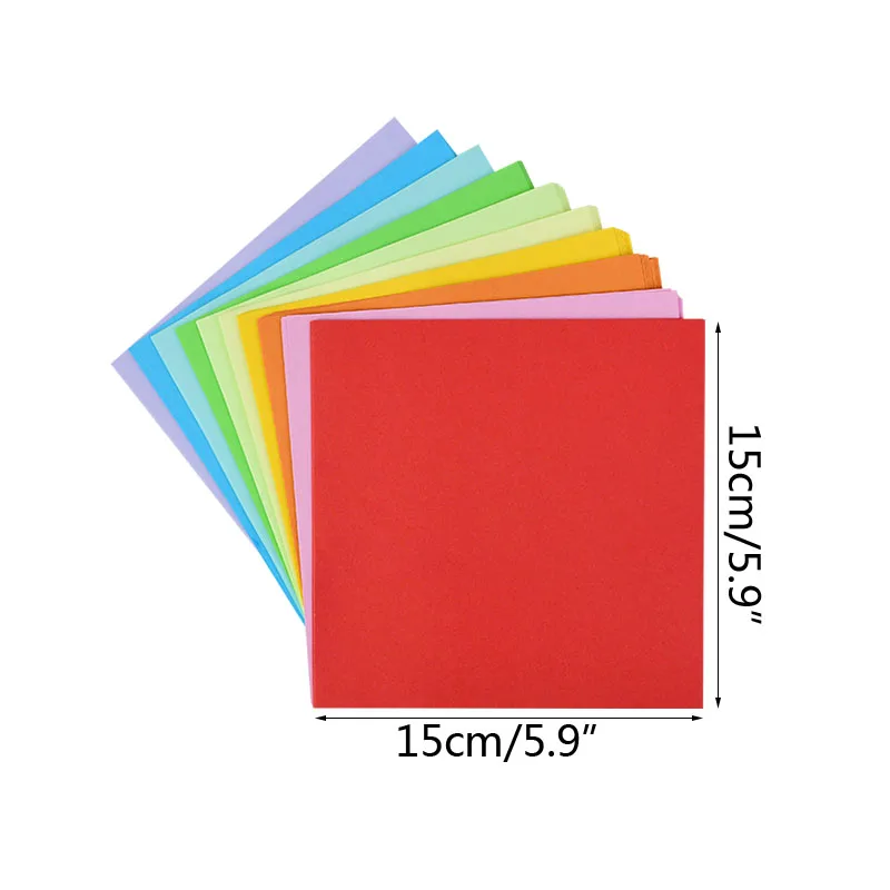 100 Origami Paper Double Sided Color Red 3x3 inches Square Easy Fold Paper  fo