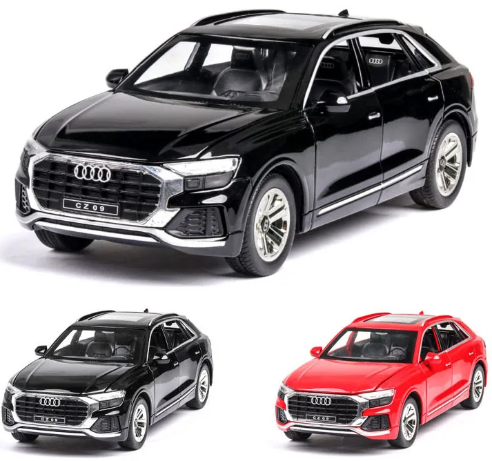 1:24 audi Q8 SUV off модель дорожного транспортного средства высокая имитация сплава
