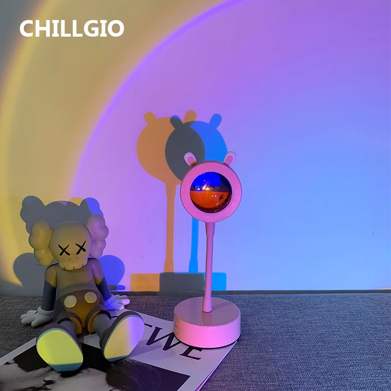 CHILLGIO атмосферный проектор освещения USB перезаряжаемый портативный Радужный