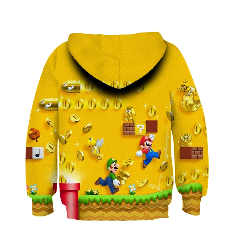 Kinder Pullover Jungen Mantel M/ädchen Oberbekleidung Jacke Spiel Super Mario Bros 3D gedruckte Hoodie Sweatshirt East-hai-buy 3 bis 14 Jahre Kinder Hoodies