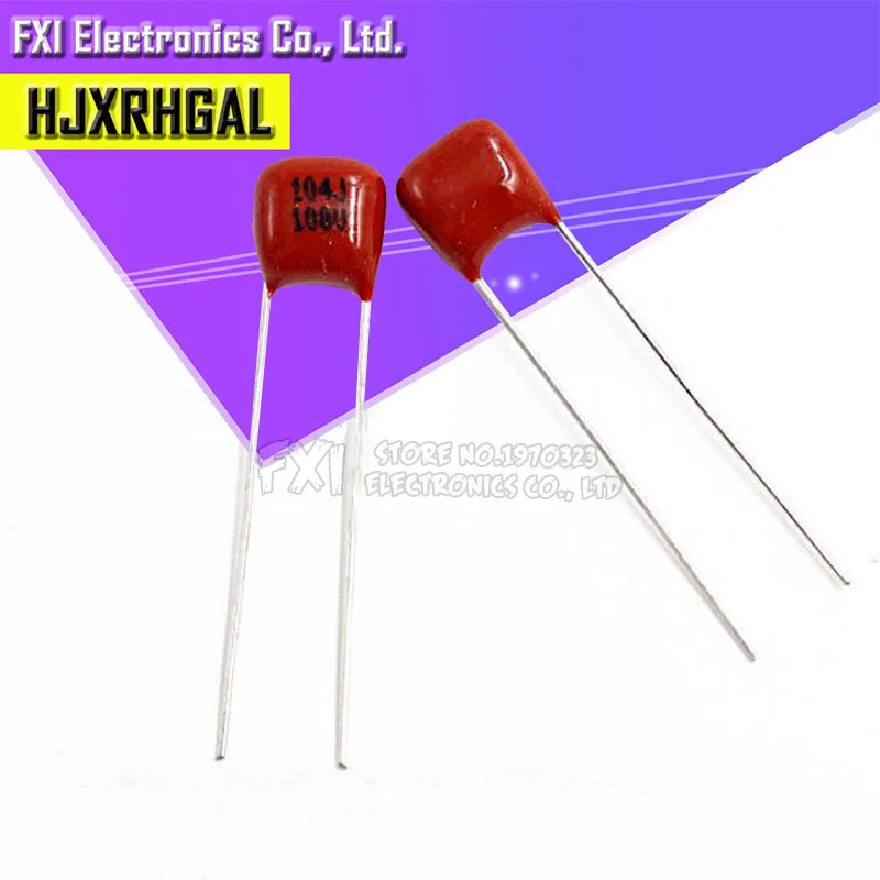 50 шт. 100V104J шаг 5 мм 100NF 0 1 мкФ 100 в 104 CBB полипропиленовый пленочный конденсатор Новый