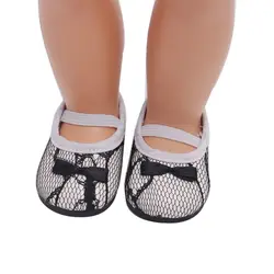 Pantoufles en filet pour fille américaine de 18 pouces (46cm), accessoires pour nouveau né 
