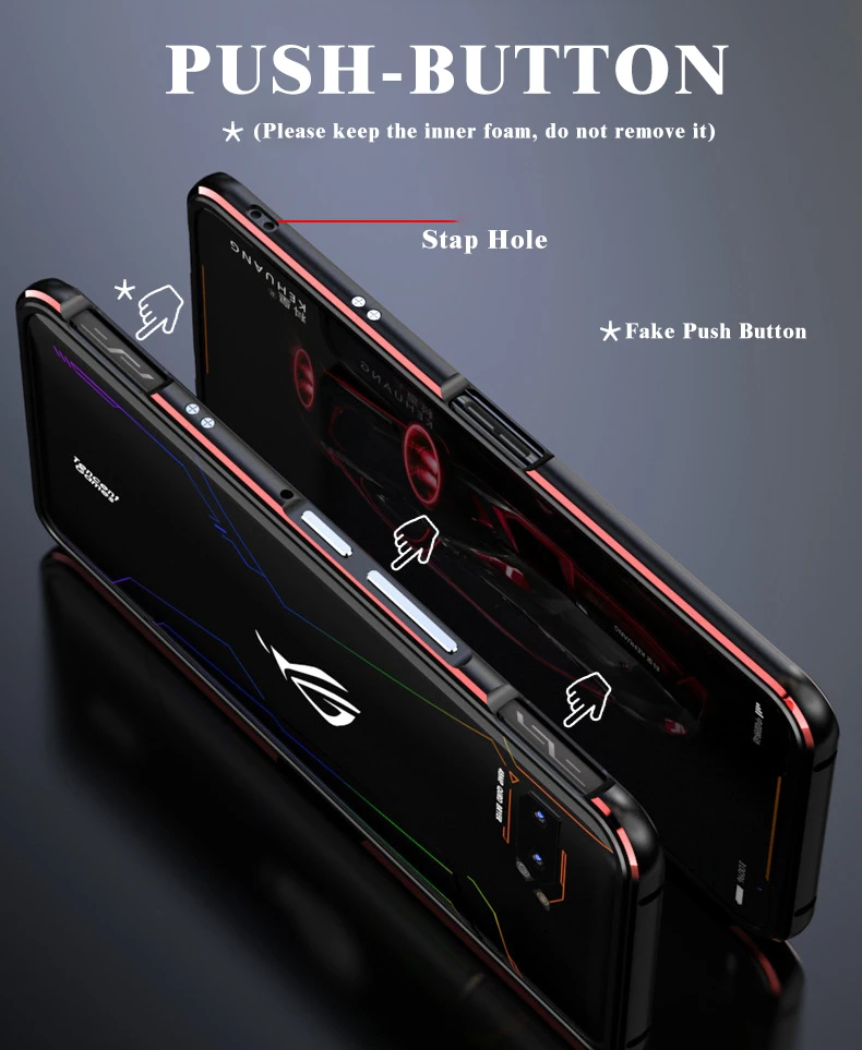 ROG Phone II алюминиевая рамка магнит защитный чехол для Asus ROG Phone II металлический бампер чехол для ASUS ROG Phone2 бампер чехол