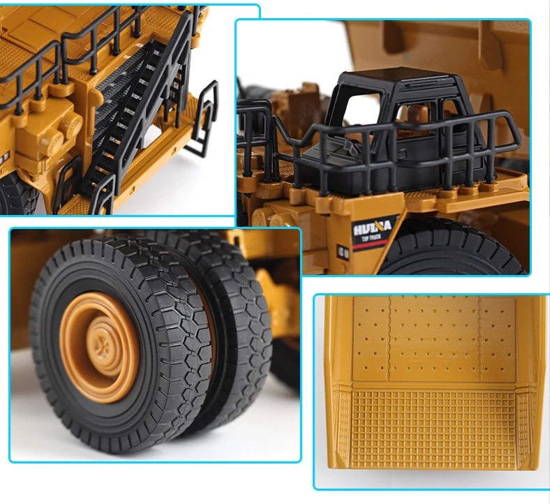 Huina 1:40 Scale Dumper Metal Model 1912 Alloy Car Model