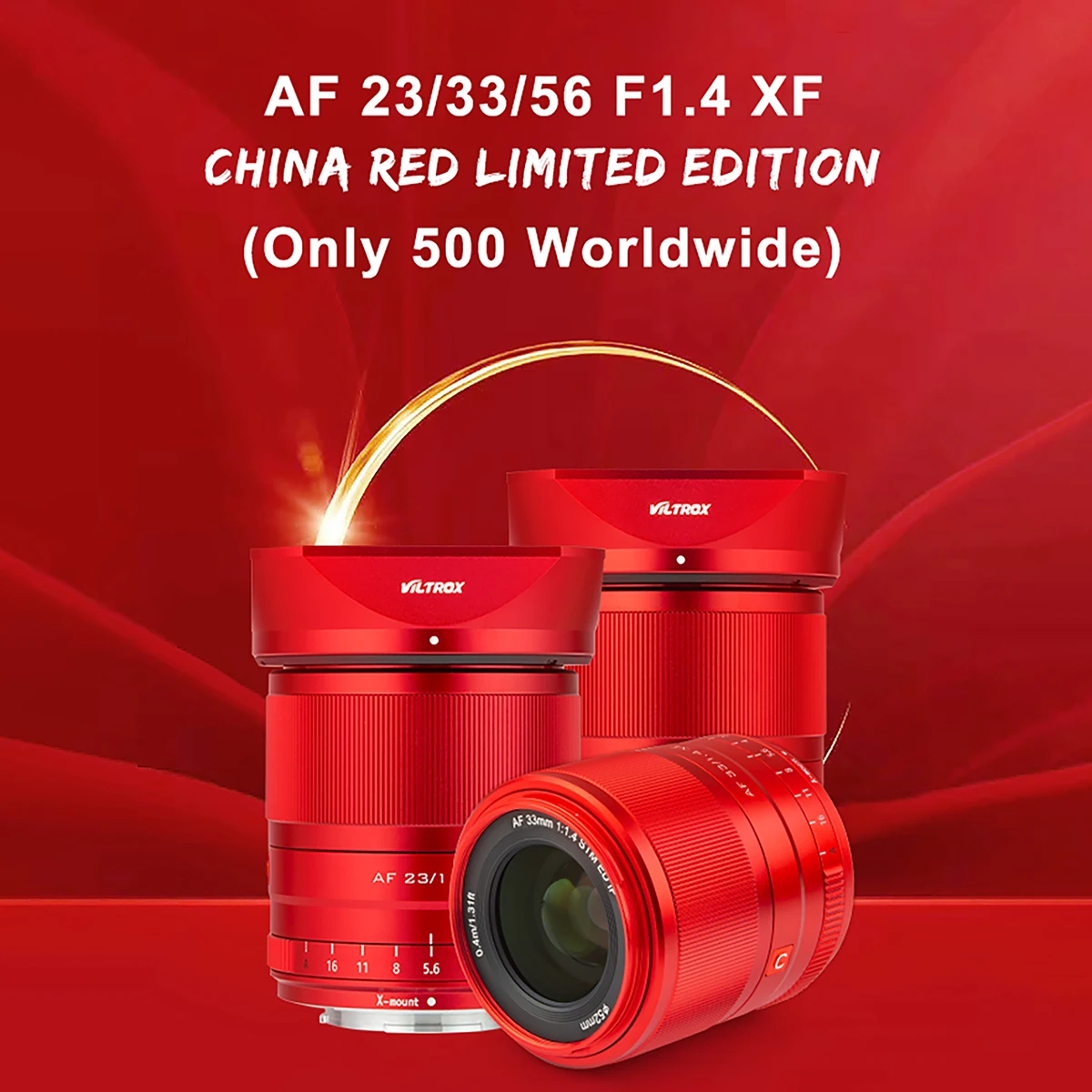 VILTROX 23mm 33mm 56mm F1.4 XF APS-C Portrait Lens Red For