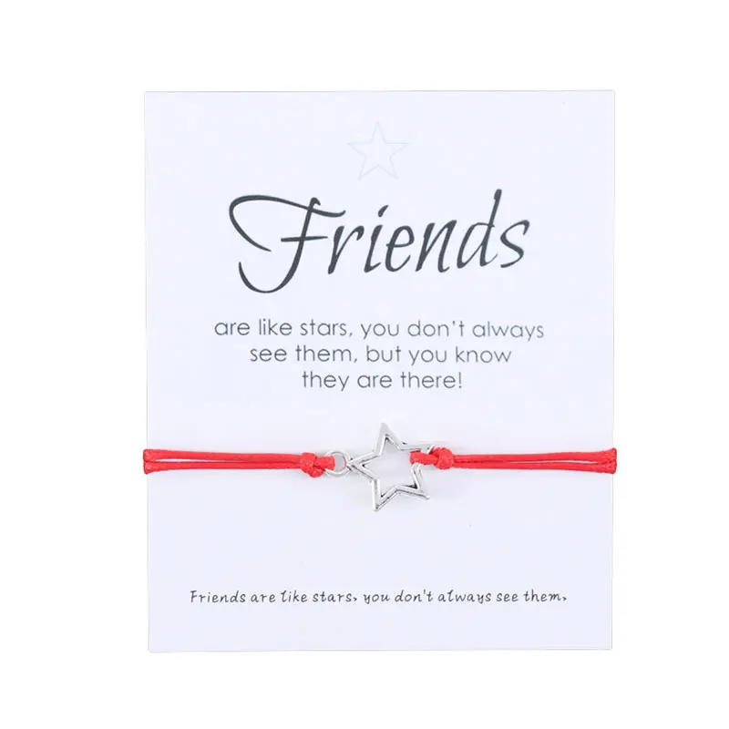 Друзья как звезды желать браслет хорошие друзья желать струны звезды браслет для женщин мужчин дружбы лучший друг BFF подарок