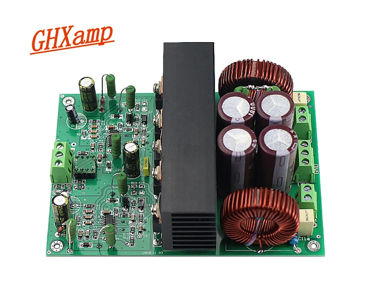 GHXAMP 400 Вт* 2 HIFI IRS2092 Плата усилителя высокой мощности домашний аудио усилитель мощности частота 500 кГц источник питания двойной 60 в