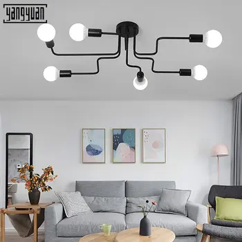 

Modern Simple Creative Roof Suction Lighting Living Room Lobby Bedroom Light Couture E27 Branch Molecular Roof Suction Lamp