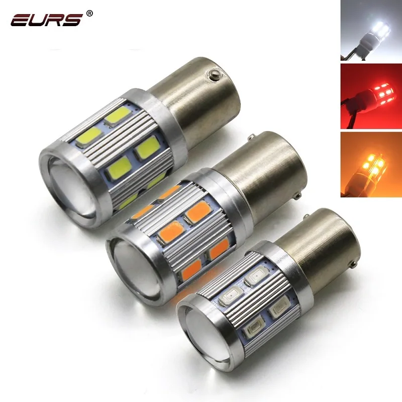 10 шт. 1156 BA15S P21W Автомобильные стоп-сигналы 5630 12SMD 1157 BAY15D светодиодный ные лампы