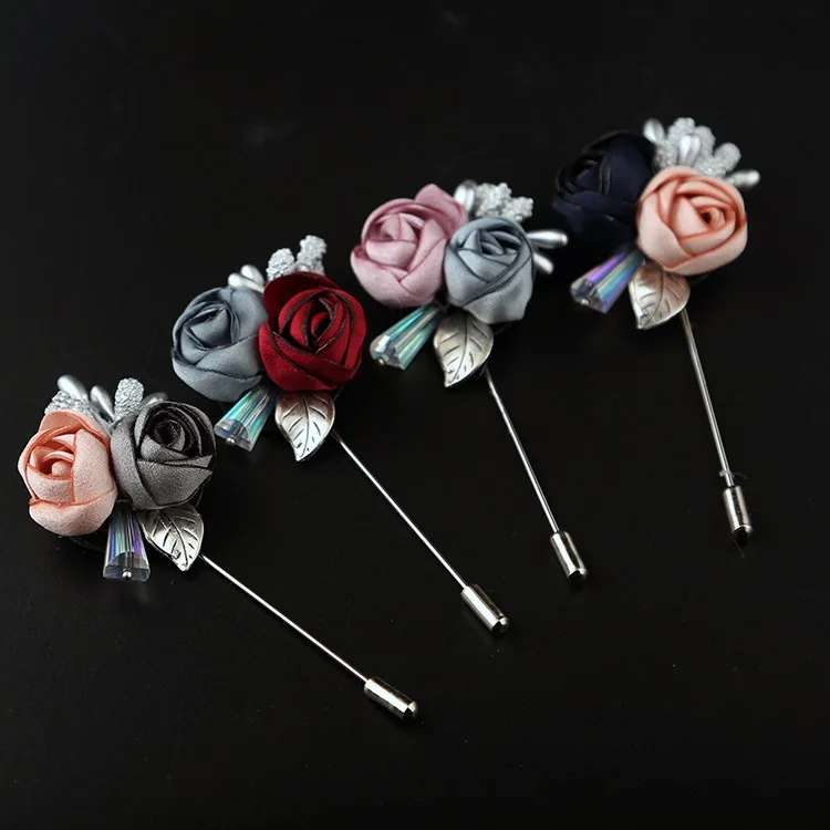 

Fashion Korean-style Sweater Brooch xiong kou Cardigan Scarf Buckle Women's Versatile Fabric Flower Corsage Brooch South Korea A