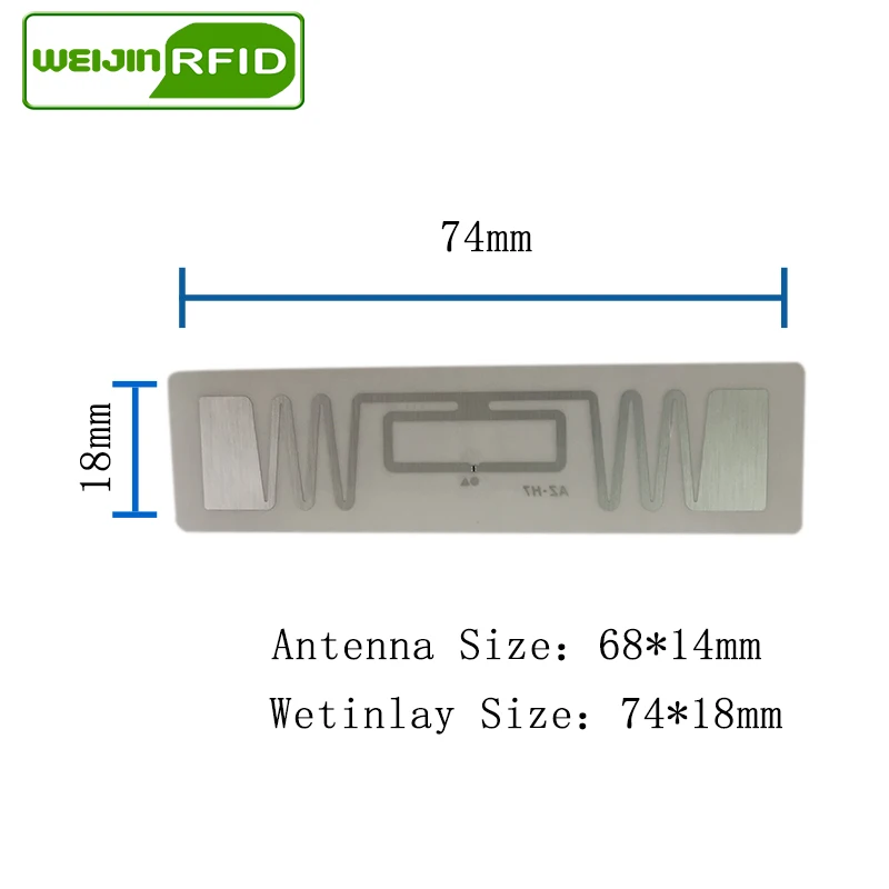 RFID метка UHF стикер NXP Ucode7 AZ-H7 EPC6C влажная инкрустация 915mhz868mhz 500 шт длинный диапазон клейкая Пассивная RFID этикетка
