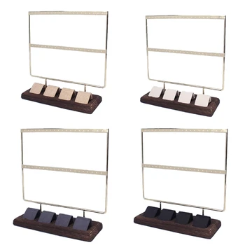 

Wood 40 Holes Earrings Organizer Holder 2 Layers Jewelry Display Stand Jewelry Accessories Jewelry Findings