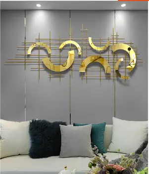

American Luxury Wrought Iron Wall Sticker Crafts Home Livingroom Sofa Background Wall Hanging Decoration Hotel Office Wall Mural