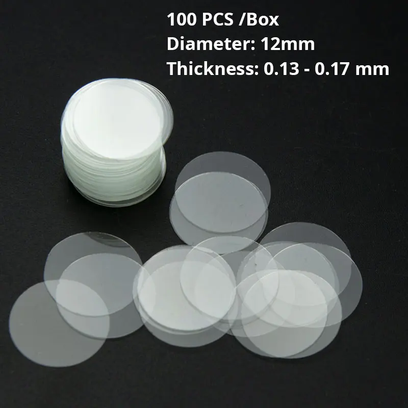 100pcs/box 12mm Diameter Round Microscope Cover Glass Slide Glasses