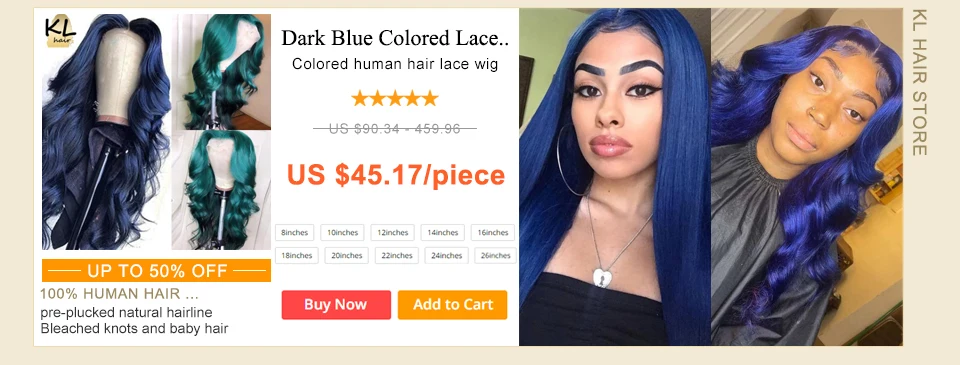 Синий Цветной Синтетические волосы на кружеве человеческих волос парики 13X4 предварительно вырезанные Короткие парик для черных Для женщин волнистые бразильские Волосы remy Выбеленные узлы