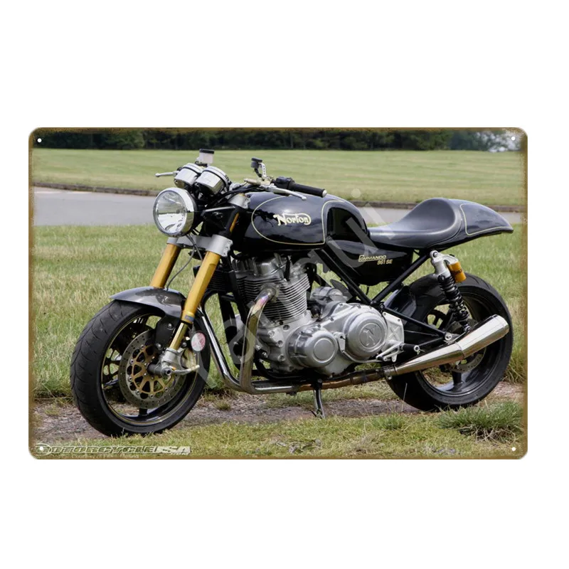 Racer Norton Motorcycle металлический плакат жестяные знаки для паба автомобиля клуба бара гаража магазина домашний декор настенная живопись Carft подарок YI-065 - Цвет: NEW0280AI