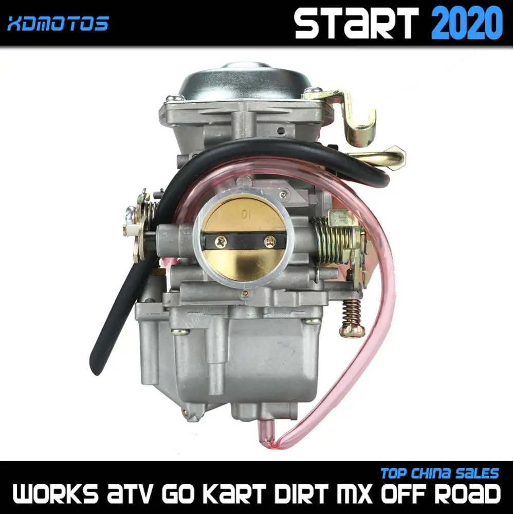 Мотоцикл Карбюратор Carb 34 мм карбюратор для Jianshe Hensim 400 JS400 HS400 ATV Quad YamaBuggy 400cc Картинг
