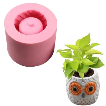 

Owl silicone flower pot mould Cake mould DIY plant bonsai flower pot mould Kitchenware